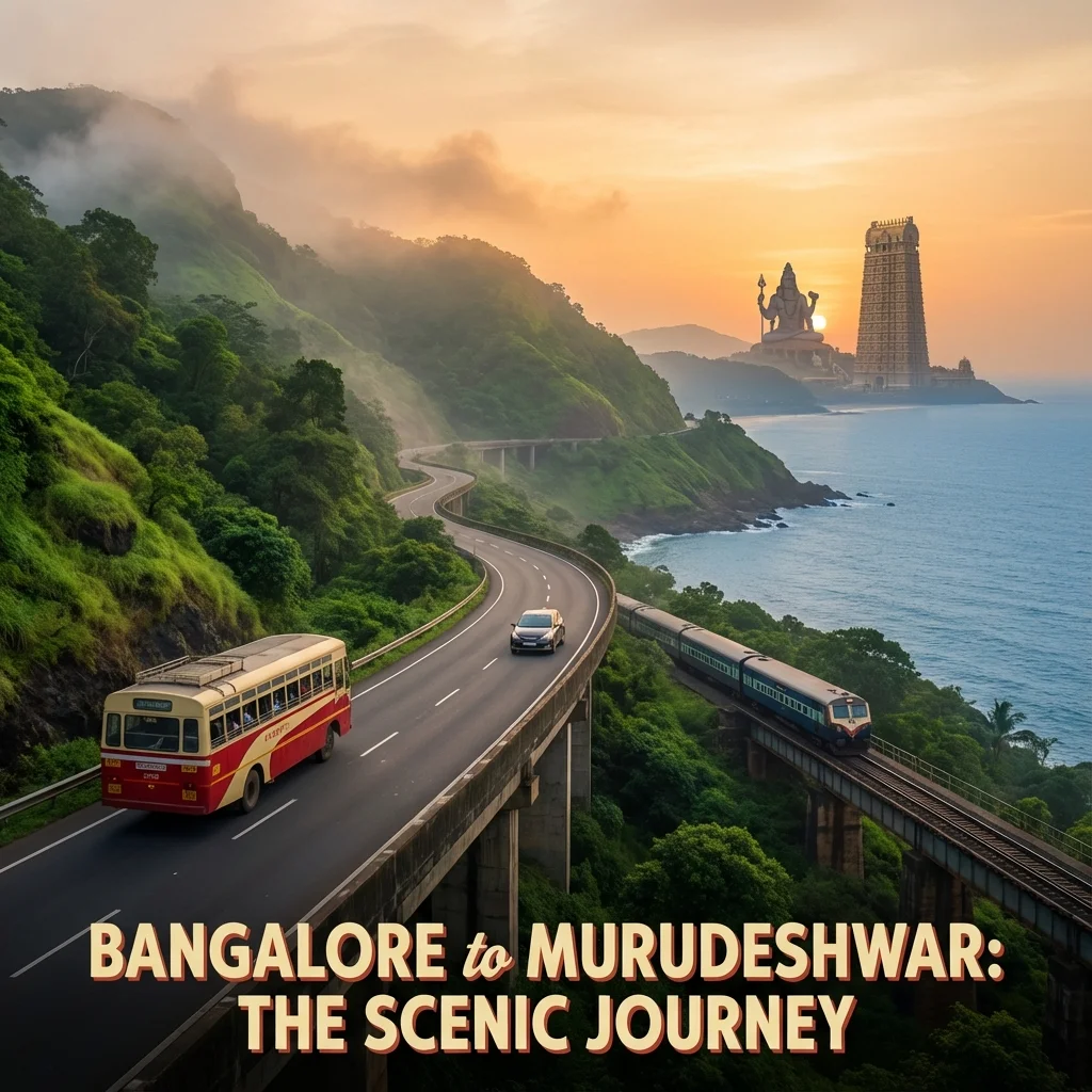 Weekend road trip from Bangalore to Murudeshwar temple and beach