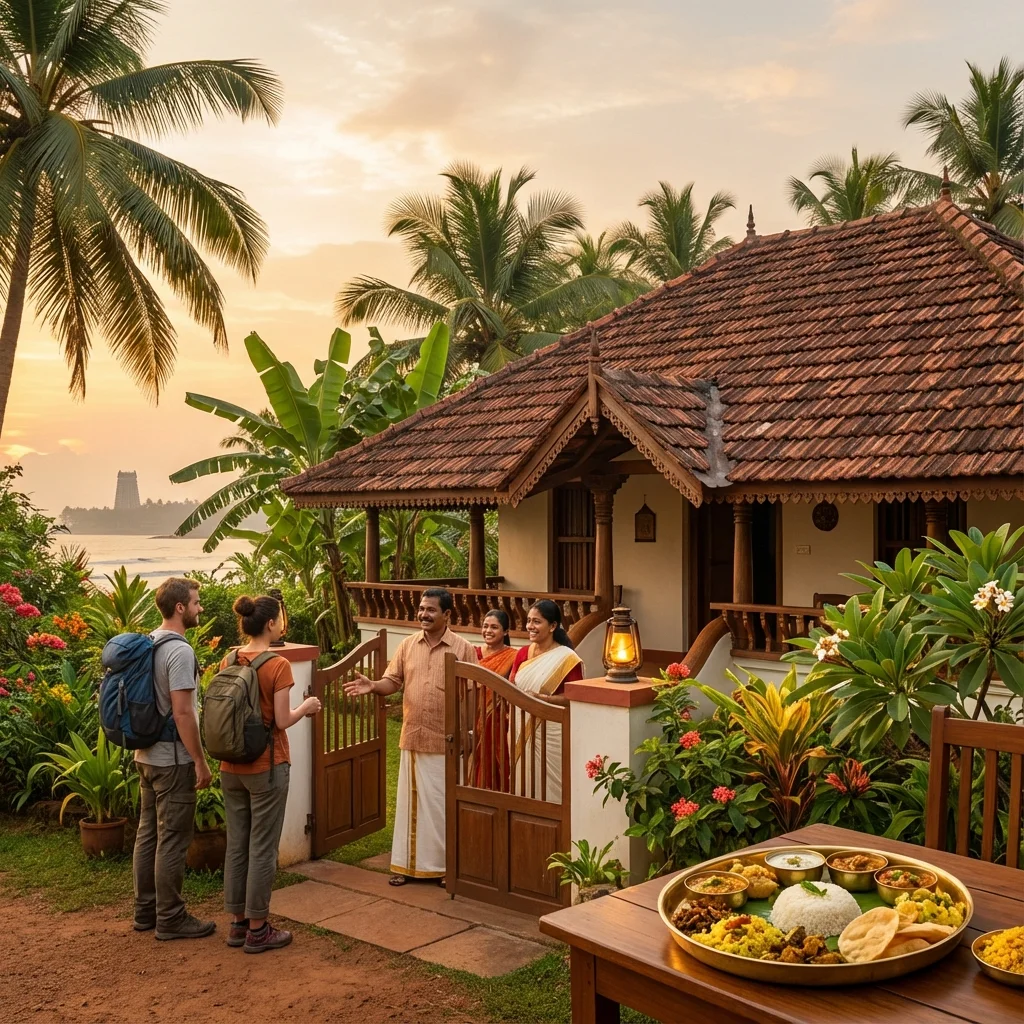 Cozy homestay in Murudeshwar with sea view balcony and local decor