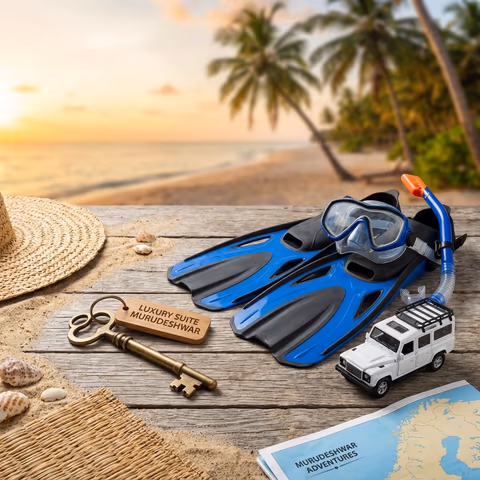 Murudeshwar complete travel package showing hotel, taxi, and scuba diving experience